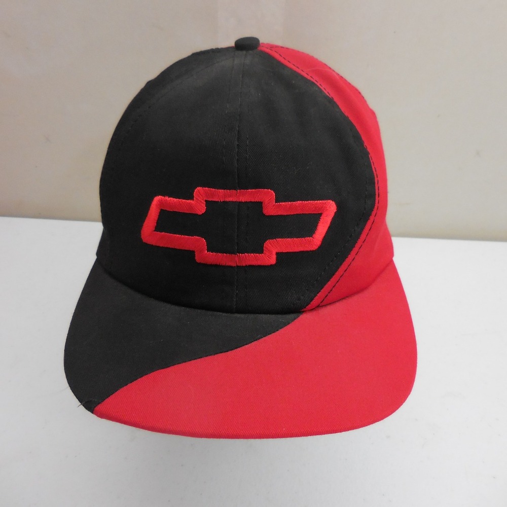 Vintage 1996 Chevrolet Racing Snapback Hat Warner Bros Studio Store Red Black